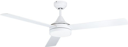 Eglo Sesimbra Ceiling Fan 132cm with Light Fixture White