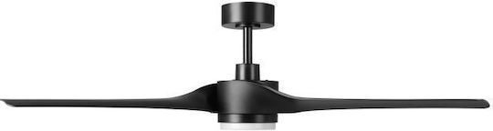 Eglo Orcutt Ceiling Fan 132cm with Light Fixture Black