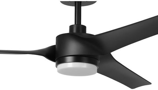 Eglo Orcutt Ceiling Fan 132cm with Light Fixture Black