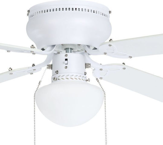 Eglo Cagliari Ανεμιστήρας Οροφής 106.6cm με Φως Λευκός
