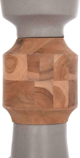 Vază Decorativă De Podea Fb94661.03 Fiber Cement Gri Lemn De Teak Ø60x115cm