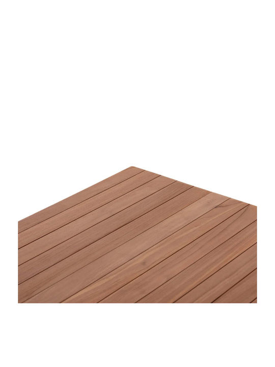 Freebox Rectangular Table Surface made of Solid Wood Natural 120x80x4cm FB918138 1pcs