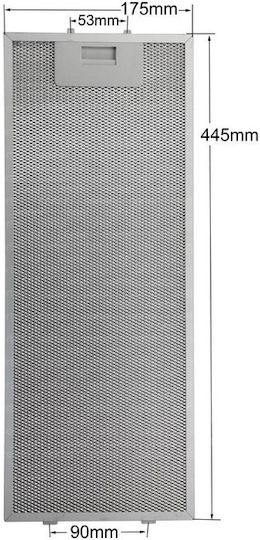 Bosch/Siemens Replacement Metal Filter Vent Hood Compatible with Bosch 44.5x17.5cm
