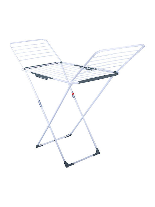Eurogold Stabilo Metallic Folding Floor Clothes Drying Rack with Hanging Length 18m