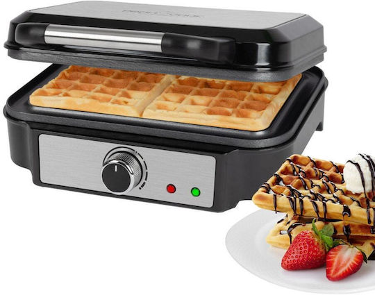 Profi Cook PC-WA 1240 Βαφλιέρα για Τετράγωνες Βάφλες 2 Θέσεων 1000W