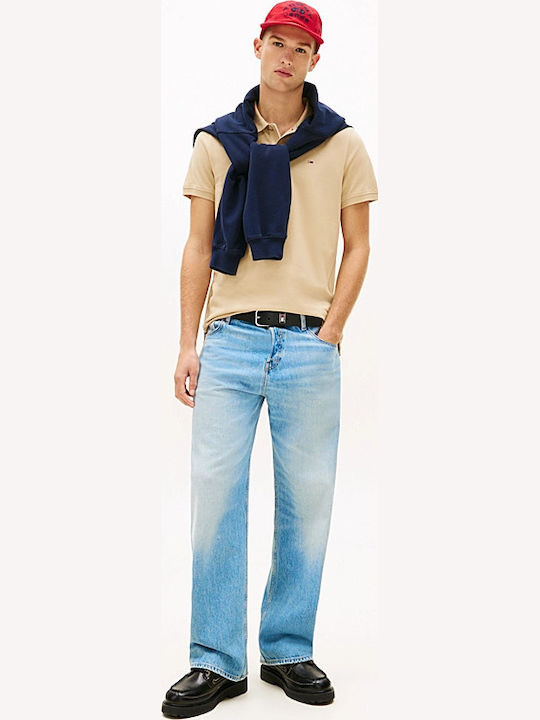 TJM Polo Short Sleeve Beige Men's Blouse