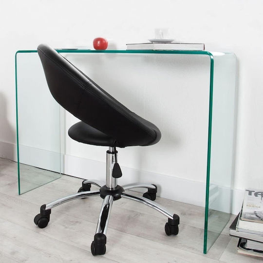 Crystal Glass Console Table Transparent L110xW35xH75cm