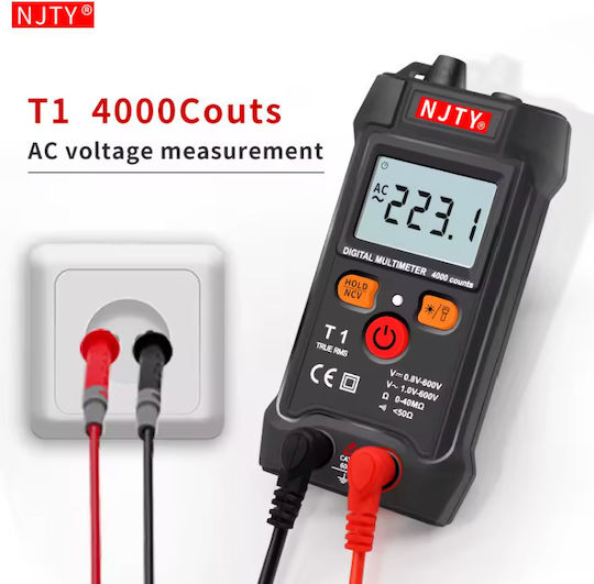 Digital Multimeter True RMS with Buzzer with AC / DC / Resistance Measurement NJTY-T1