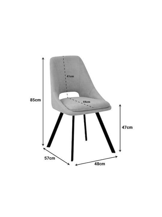 Initiate Dining Room Metallic Chair Terracotta 48x57x85cm 2pcs