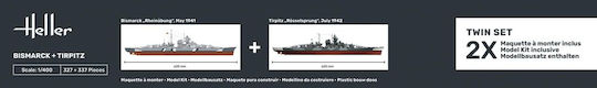 Heller 1:400 Starter Kit Twin Set Bismarck + Tirpitz