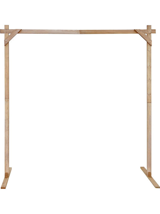 Hochzeitsbogen Offene Hellbraune 225 X 95 X 226 cm Hochzeitsdekoration aus Holz Kiefer 42019394 Braun