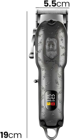 Avizar 5w Cordless Usb-c Electric Clipper 2000mah Retro Design Led Display Black