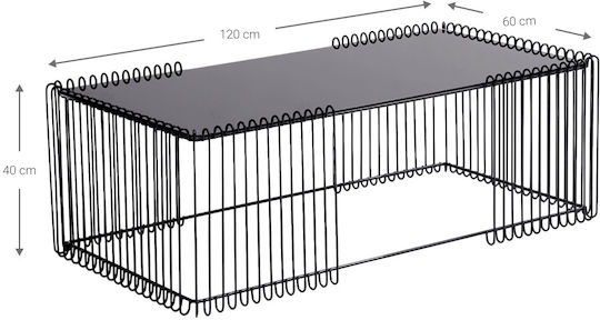 Masa De Cafea Centrală Metalică Mauro L120xL60xÎnălțime40cm