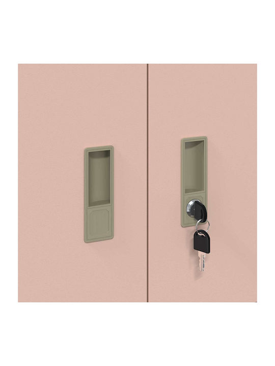 Office Storage Metal Cabinet Pink L90xW40xH40cm