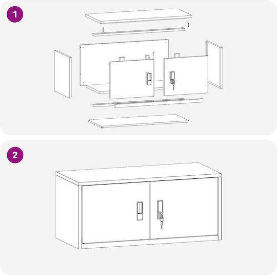 Metallisches Büroaufbewahrungsschubladenschrank Rosa 90x40x40cm