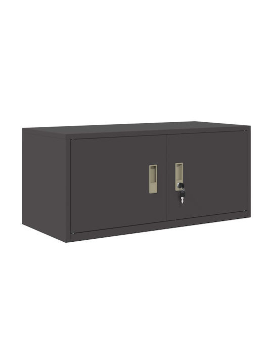 Ντουλάπι Γραφείου Μεταλλικό Μαύρο 90x40x40cm