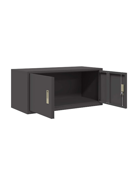 Ντουλάπι Γραφείου Μεταλλικό Μαύρο 90x40x40cm