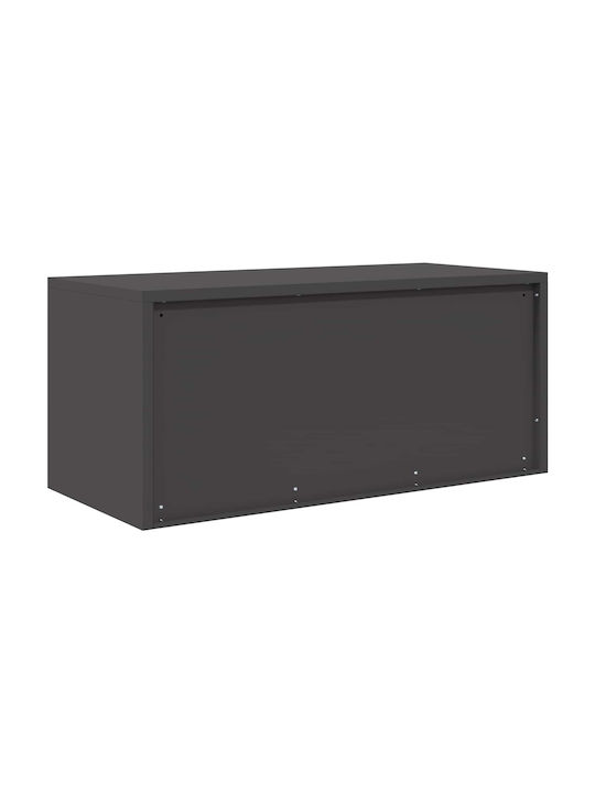 Ντουλάπι Γραφείου Μεταλλικό Μαύρο 90x40x40cm
