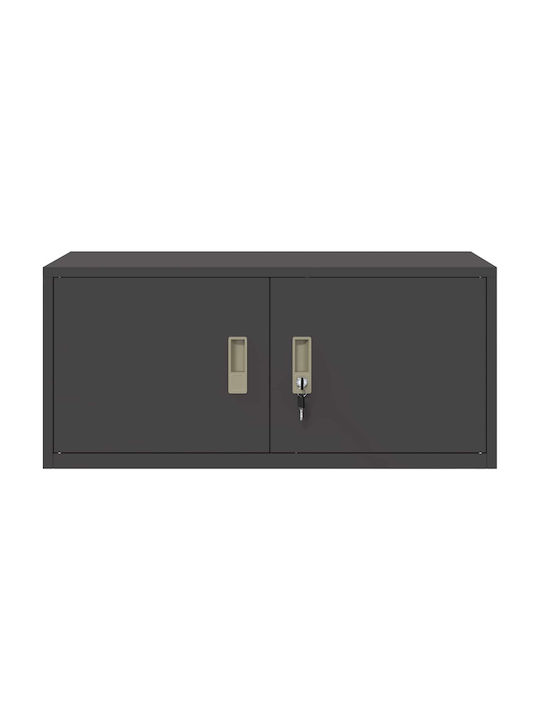 Ντουλάπι Γραφείου Μεταλλικό Μαύρο 90x40x40cm