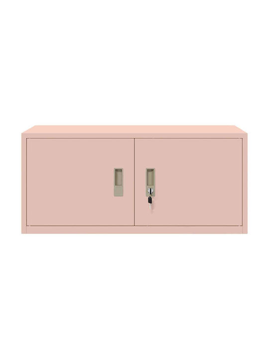Office Storage Metal Cabinet Pink L90xW40xH40cm