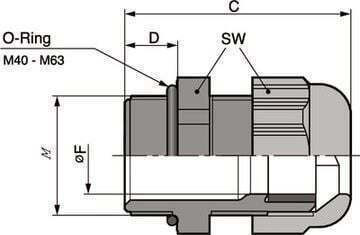 Lapp Dlawnica Полиаамидна Кабелна Жлеза M40 Ip68 Skintop St-m 40 X 1.5 Черна
