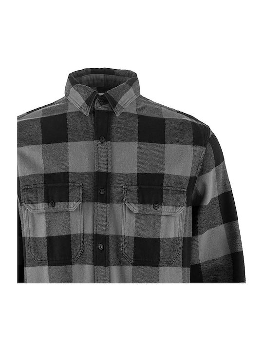 Ovik Ovik Long-sleeved Flannel Shirt Black