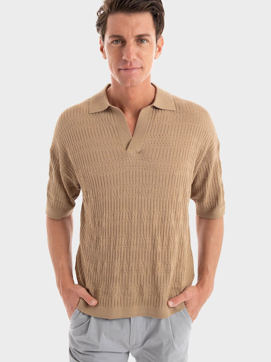 Polo Short Sleeve Brown Blouse