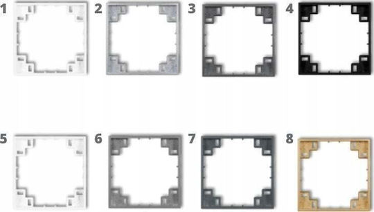 Karlik Quadruple Frame Karlik Icon 12-12-irsz-4 Universal Rounded Glass Effect Matte Black