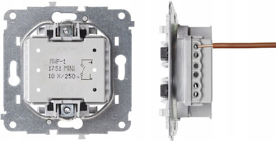Karlik Mini 60mr-1 Универсален Превключвател Едно Позиционен Квадратен Пластмасов Таупе