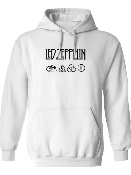 Суичър с лого на Led Zeppelin Art Rock Avenue бял