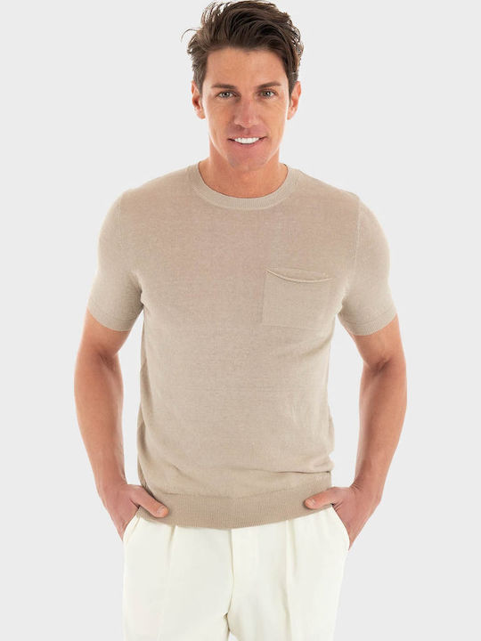 Short Sleeve Sweater Beige