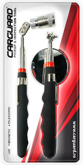 Inspection Tool Set Telescopic Rod Magnet Led + Rod Mirror Carguard