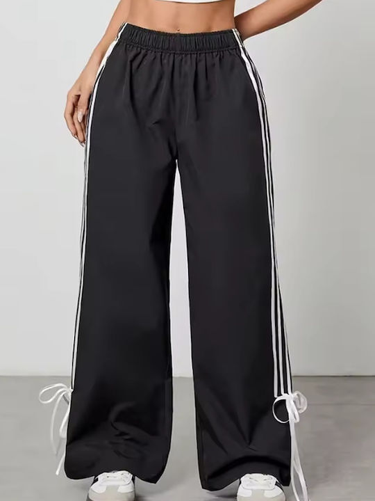 Hohe Taille Jogginghose Ausgestellt Black