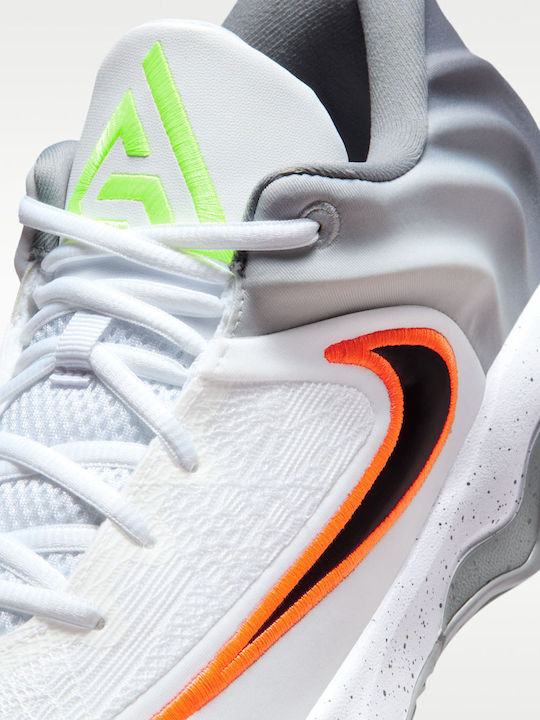 Giannis Immortality 4 Χαμηλά Μπασκετικά Παπούτσια White / Volt / Wolf Grey / Black