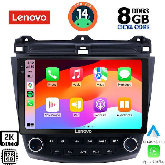 Lenovo Car Audio System for Honda Accord 2003-2007 (Bluetooth/USB/WiFi/GPS/Apple-Carplay/Android-Auto) with Touch Screen 10"