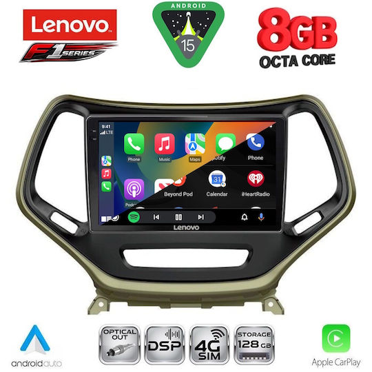 Lenovo Car Audio System for Jeep Cherokee 2014 (Bluetooth/USB/WiFi/GPS/Apple-Carplay/Android-Auto) with Touch Screen 10"