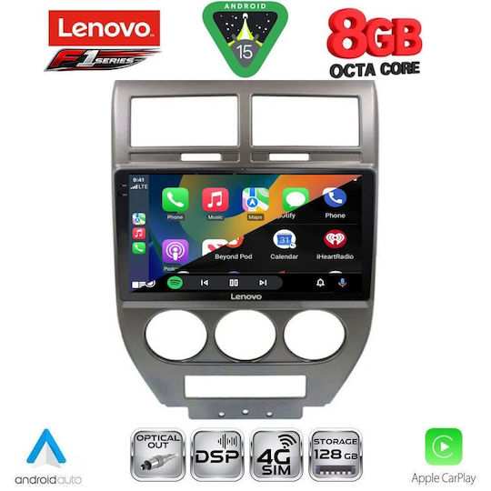 Lenovo Ηχοσύστημα Αυτοκινήτου για Jeep Compass / Patriot 2007-2016 (Bluetooth/USB/WiFi/GPS/Apple-Carplay/Android-Auto) με Οθόνη Αφής 10"
