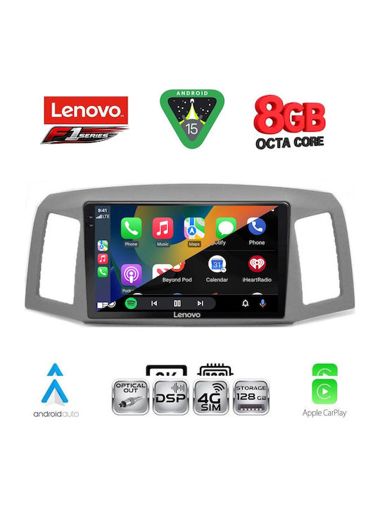 Lenovo Car Audio System for Jeep Grand Cherokee 2005-2007 (Bluetooth/USB/WiFi/GPS/Apple-Carplay/Android-Auto) with Touch Screen 10"