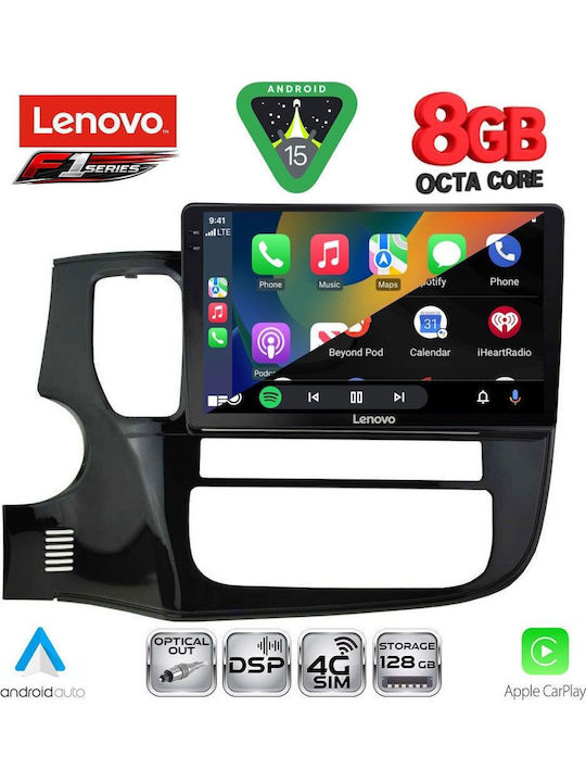 Lenovo Car Audio System for Mitsubishi Outlander 2013-2020 (Bluetooth/USB/WiFi/GPS/Apple-Carplay/Android-Auto) with Touch Screen 10"