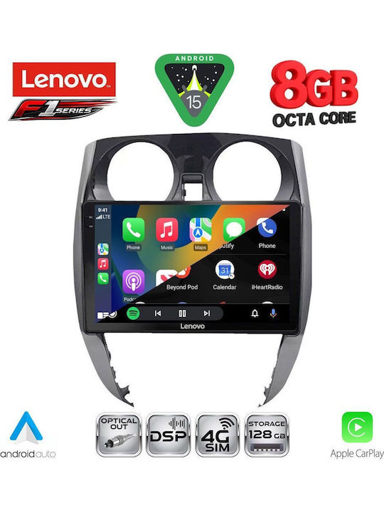 Lenovo Car Audio System for Nissan Note 2012-2020 (Bluetooth/USB/WiFi/GPS/Apple-Carplay/Android-Auto) with Touch Screen 10"