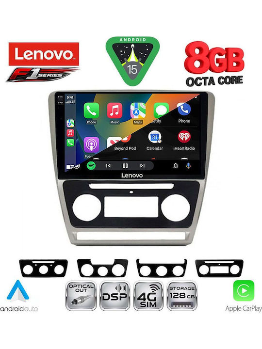 Lenovo Car Audio System for Skoda Octavia 2005-2012 (Bluetooth/USB/WiFi/GPS/Apple-Carplay/Android-Auto) with Touch Screen 10"