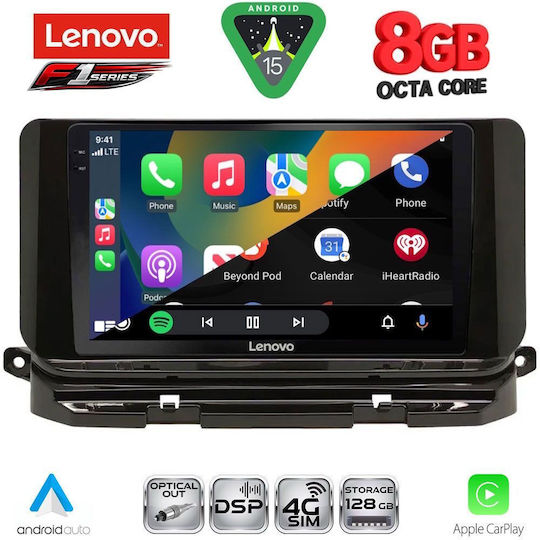 Lenovo Ηχοσύστημα Αυτοκινήτου για Skoda Octavia 2021 (Bluetooth/USB/WiFi/GPS/Apple-Carplay/Android-Auto) με Οθόνη Αφής 10"