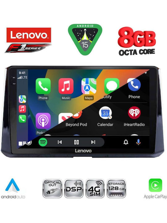 Lenovo Car Audio System for Toyota Corolla 2019 (Bluetooth/USB/WiFi/GPS/Apple-Carplay/Android-Auto) with Touch Screen 10"