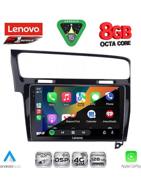 Lenovo Car Audio System for Volkswagen Golf 2013-2020 (Bluetooth/USB/WiFi/GPS/Apple-Carplay/Android-Auto) with Touch Screen 10"