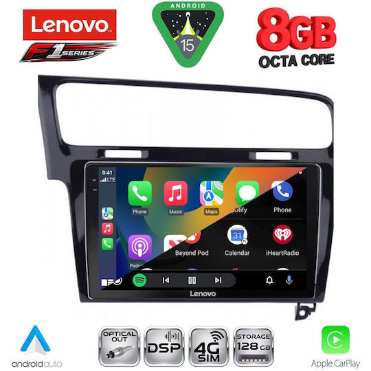 Lenovo Ηχοσύστημα Αυτοκινήτου για Volkswagen Golf 2013-2020 (Bluetooth/USB/WiFi/GPS/Apple-Carplay/Android-Auto) με Οθόνη Αφής 10"