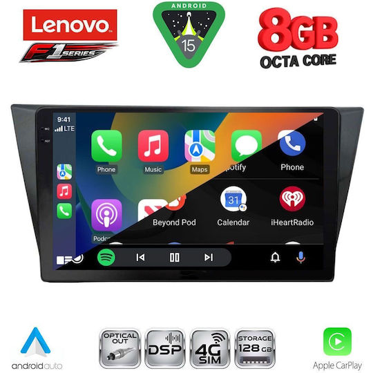 Lenovo Ηχοσύστημα Αυτοκινήτου για Volkswagen Tiguan 2016 (Bluetooth/USB/WiFi/GPS/Apple-Carplay/Android-Auto) με Οθόνη Αφής 10"