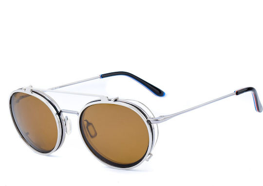 Vuarnet Männlich Metallisch Brillenrahmen mit Clip On Silber VL18080002SUN