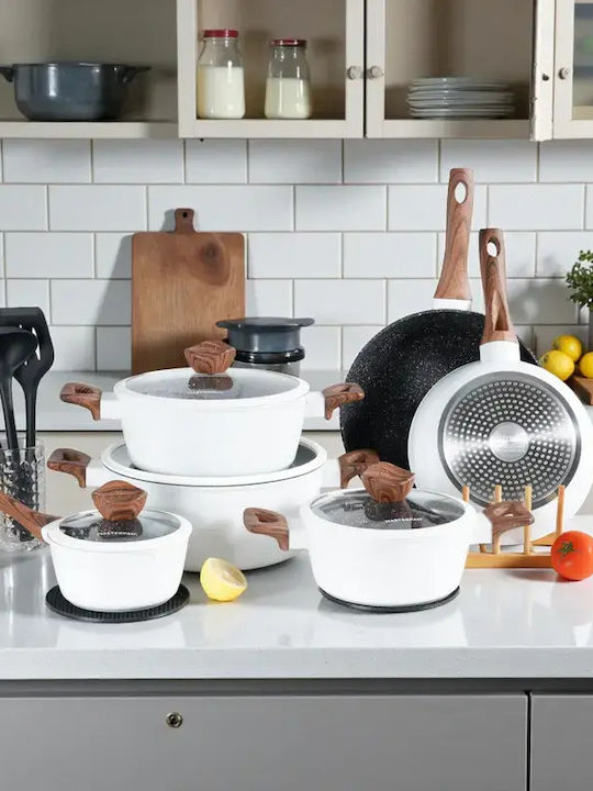 Masterpan Cookware Set of Aluminum with Stone Coating 15pcs