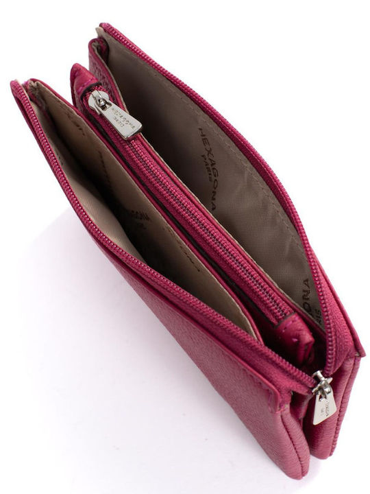 Small Leather Women's Wallet Classic Fuchsia