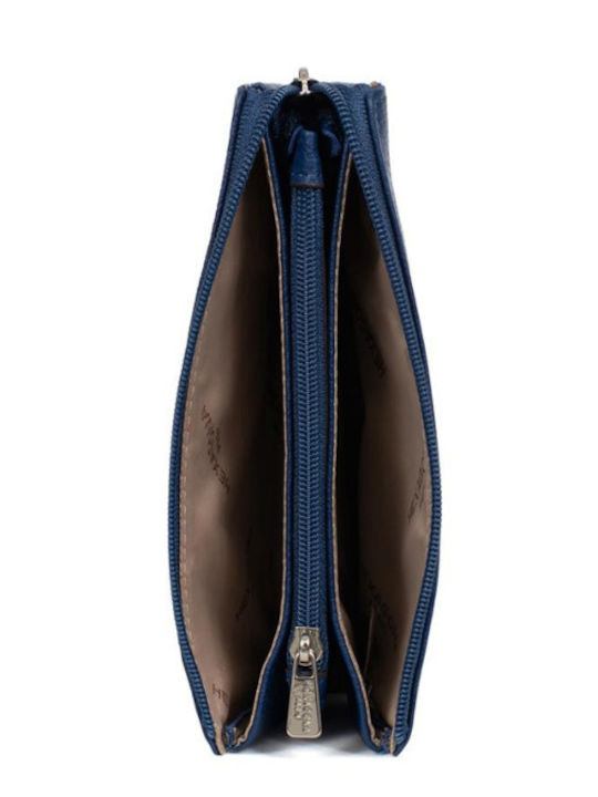 Klein Leder Damen Geldbörse Klassisch Blau
